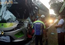 விரைவு பேருந்து – லோரி மோதல்; 2 பயணிகள் காயம்