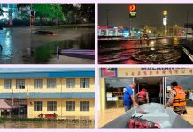 திடீர் வெள்ளம் காரணமாக ஈஜோக் ஓட்டுநர் நிறுவனத்தில் சிக்கிய 7 பேரை தீயணைப்பு வீரர்கள் மீட்டனர்