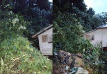 நிலச்சரிவு காரணமாக இடம் பெயர்ந்த 3 குடும்பங்கள்