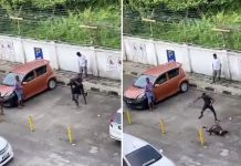 கார் நிறுத்துமிடத்தில் தகராற்றில் ஈடுபட்ட கும்பலை போலீசார் தேடுகின்றனர்