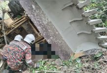 கனரக வாகனம் பள்ளத்தில் விழுந்ததில் முதியவர் மரணம்