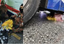 மோட்டார் சைக்கிளில் இருந்து கீழே விழுந்த பெண் பேருந்து அடியில் சிக்கி உயிரிழந்தார்