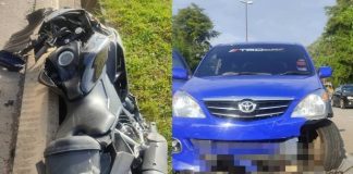 சாலை விபத்து: காரின் அடியில் சிக்கிய மோட்டார் சைக்கிள் ஓட்டுநர் உயிரிழந்தார்