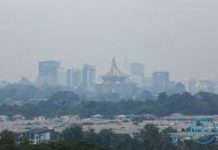 சரவாக்கில் மூடுபனி-ஸ்ரீ அமான், கூச்சிங், செரியான் ஆகிய இடங்களில் காற்று தூய்மைக்கேடு