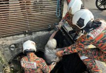 காஜாங்கில் 2.44 மீட்டர் ஆழமான கால்வாயில் சிக்கிய வீடற்ற நபர் தீயணைப்பு துறையினரால் மீட்பு