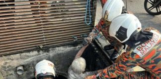 காஜாங்கில் 2.44 மீட்டர் ஆழமான கால்வாயில் சிக்கிய வீடற்ற நபர் தீயணைப்பு துறையினரால் மீட்பு