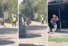 Koperal polis cedera dilibas kapak