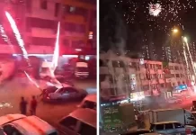 ஓடும் காரில் இருந்து பட்டாசு வெடித்த வெளிநாட்டவர் கைது