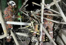 பினாங்கில் கட்டுமான தளம் இடிந்து விழுந்ததில் ஒருவர் பலி: 12 பேர் சிக்கியுள்ளனர்