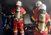 பெயிண்ட் கடையில் தீ ; இரு தொழிலாளர்கள் காயம்