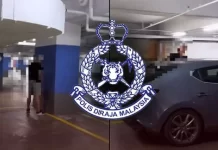 Polis kesan lelaki kencing di tempat parkir pasar raya di Subang Jaya