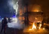 Bas Ekspres Terbakar Dalam Perjalanan