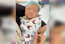 Bayi ditinggal di kaunter hospital