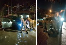 சிம்பாங் பூலாயில் பெட்ரோல் நிலையத்தின் முன் திடீர் வெள்ளம்: காரில் சிக்கிய இரு பெண்கள் பாதுகாப்பாக மீட்பு
