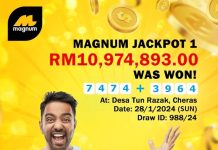 மெக்னம் 4D இன் முதல் 2024 ஜாக்பாட் வெற்றியாளரான செராஸ் அதிர்ஷசாலி