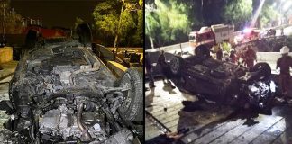 இன்று அதிகாலை கோலாலம்பூரில் ஏற்பட்ட விபத்தில் கார் தலைகீழாக கவிழ்ந்ததில் பெண் ஒருவர் உயிரிழப்பு; இருவர் காயம்