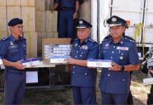 1.3 மில்லியன் ரிங்கிட் மதிப்புள்ள கடத்தல் சிகரெட்டுகள் சபா சுங்கத்துறையினரால் பறிமுதல்