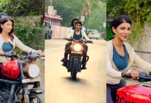 ஹெல்மெட் போடாமல் புல்லட் ரைடு… சர்ச்சையில் சிக்கிய நடிகை!