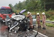 பாப்பாரில் நடந்த விபத்தில் பெண் மரணம்; ஆடவர் பலத்த காயம்