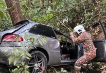 5 பேர் கொண்ட குடும்பம் பயணித்த கார் 30 மீட்டர் பள்ளத்தில் விழுந்து விபத்து