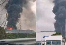 இரசாயனக் கழிவு சேமிப்பு கிடங்கில் தீப்பரவல்