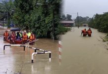 கோத்தா திங்கியில் வெள்ளம்; 300 பேர் வாழ்விடங்களிலிருந்து வெளியேற்றம்