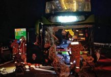 Kemalangan Bas-Pemandu cedera, 36 penumpang terselamat