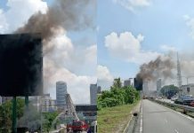 Papan iklan di Lebuhraya Persekutuan terbakar – 3 cedera