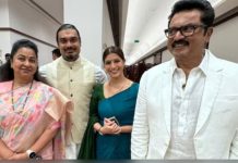 டெல்லிக்கு நேரில் சென்று பிரதமர் மோடிக்கு திருமண அழைப்பிதழ் வழங்கிய ராதிகா சரத்குமார்