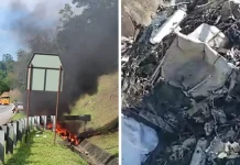 லம்போர்கினி தீப்பிடித்து எரிந்ததால் ஆடவர் பலி