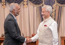 மாலத்தீவு அதிபருடன் வெளியுறவுத்துறை மந்திரி ஜெய்சங்கர் சந்திப்பு