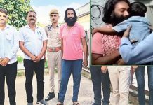 கடத்தியவரைப் பிரிய மறுத்துக் கதறி அழுத குழந்தை