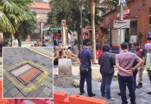 Kerja pengorekan dilaksanakan di sekitar kawasan tanah jerlus