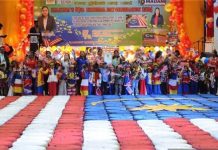 560 tayar terpakai berbentuk Jalur Gemilang masuk Malaysia Book Of Records