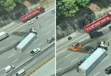 சுங்கச்சாவடியில் ஏற்பட்ட விபத்து; தீ பிடித்த வாகனம்