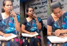 பாடிக்கொண்டிருக்கும்போதே பிரிந்த உயிர்… மைக்கை பிடித்தபடி சரிந்த பெண்