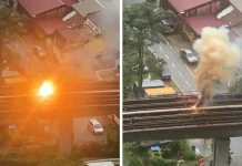 ரயில் தண்டவாளத்தில் ஏற்பட்ட சிறிய தீ : அம்பாங்/ ஶ்ரீ பெட்டாலிங் LRT சேவை பாதிப்பு