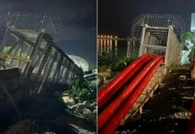 Jambatan kabel Tenaga Nasional Berhad Runtuh