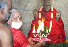 பங்காரு அடிகளார் சிலை பிரதிஷ்டை ; செவ்வாடை அணிந்த ஆதிபராசக்தி பக்தர்கள் பங்கேற்பு