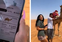 பாலைவனத்தில் தவித்த பெண்ணுக்கு ஒட்டகம் அனுப்பிய ஊபர்