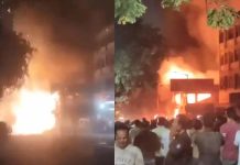 ஐதராபாத்தில் பட்டாசு கடையில் வெடிவிபத்து: 8 பைக் எரிந்து நாசம்