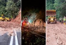 கோல குபு பாரு கேப் சாலையில் மண் சரிவு