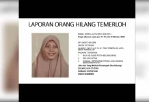 Gadis hilang ketika keluar buang sampah depan rumah