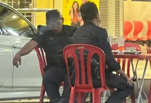 உணவகத்தில் போலீஸ்காரர் புகைபிடிப்பது போன்ற வைரலான புகைப்படம் தொடர்பில் விசாரணை