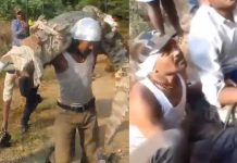 13 அடி நீள முதலையை தோளில் சுமந்து சென்ற நபர் – வீடியோ வைரல்