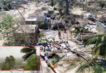 மொசாம்பிக்கை தாக்கிய சூறாவளி; 34 பேர் பலி