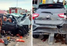 சுங்க சாவடியில் மோதிய கார்- 18 வயது பயணி பலி