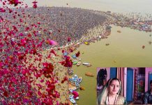 மகா கும்பமேளா நிகழ்ச்சிக்கு பசும்பாலை நேர்த்திக்கடனாக வழங்கும் பாகிஸ்தான் பெண்