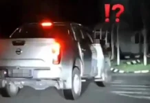 Bapa biar anak 6 tahun bergayut pada pikap