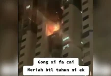 Unit kondo hangus terbakar